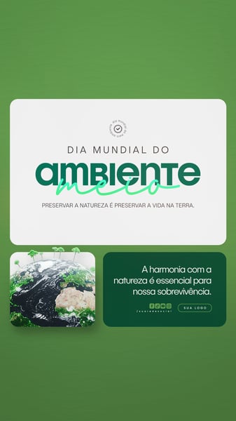 05 DE JUNHO - DIA MUNDIAL DO MEIO AMBIENTE SOCIAL MEDIA PSD EDITÁVEL