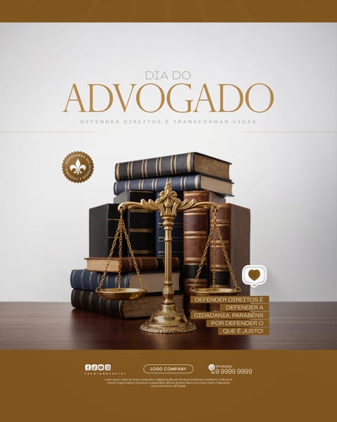 HOMENAGEM DIA DO ADVOGADO SOCIAL MEDIA PSD EDITÁVEL 3