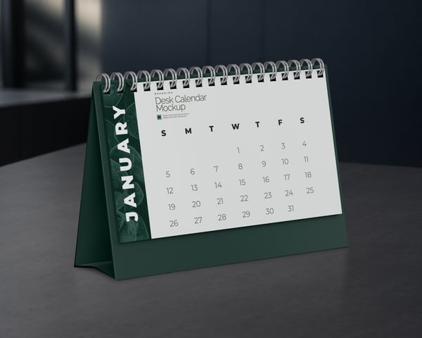 CALENDÁRIO PSD EDITÁVEL MOCKUP