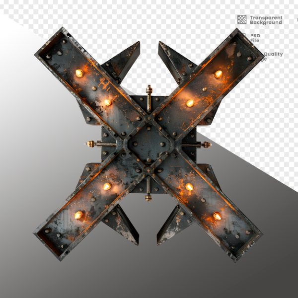 ELEMENTE DE FERRO COM LUZ - ELEMENTO 3D PARA COMPOSIÇÃO - IRON