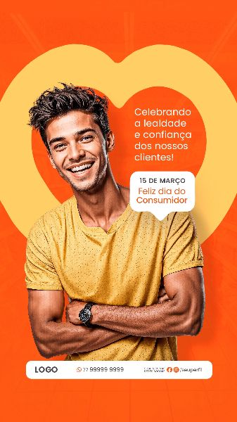 15 DE MARÇO - DIA DO CONSUMIDOR SOCIAL MEDIA LARANJA