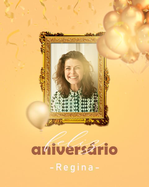 FLYER REDE SOCIAL FELIZ ANIVERSÁRIO PSD FEED 5