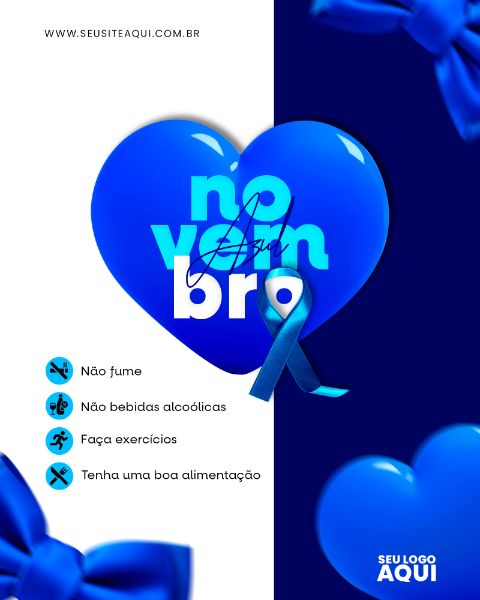 FEED PSD | NOVEMBRO AZUL | SOCIAL MEDIA | APOIE ESSA CAUSA