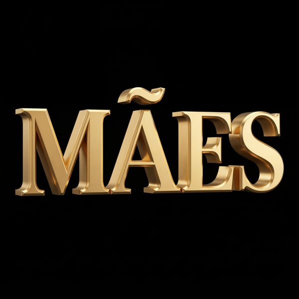 SELO 3D DIA DAS MÃES TIPOGRAFIA DOURADO 06