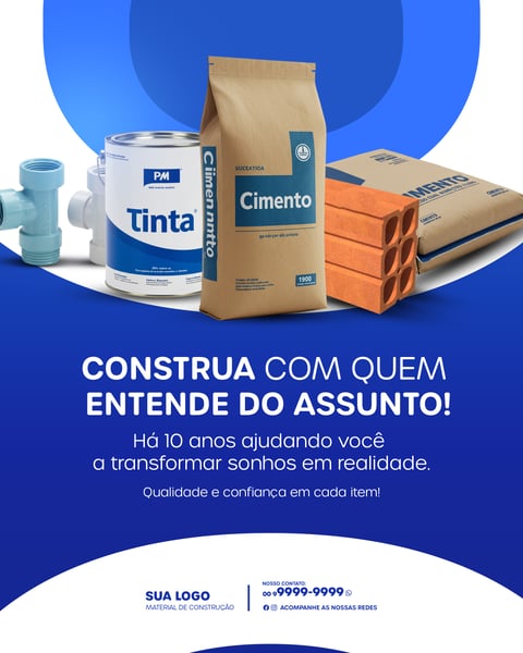 SOCIAL MEDIA  LOJA DE MATERIAL DE CONSTRUÇÃO