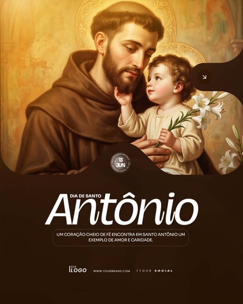 DIA DE SANTO ANTÔNIO ARTE SOCIAL MEDIA PSD EDITÁVEL 2