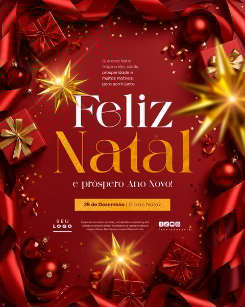 FELIZ NATAL E PRÓSPERO ANO NOVO SOCIAL MEDIA PSD EDITÁVEL 10
