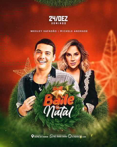 FLYER SHOW BAILE DE NATAL FESTAS DE FIM DE ANO