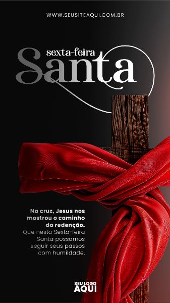 STORY - SEXTA FEIRA-SANTA | SEMANA SANTA | PSD EDITÁVEL
