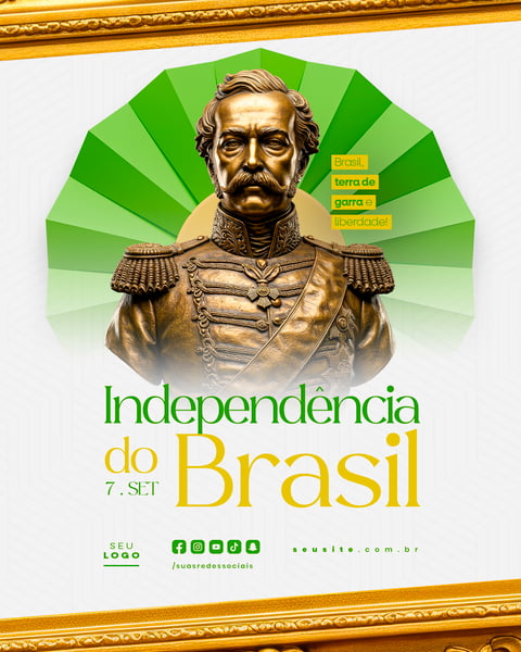INDEPENDÊNCIA DO BRASIL 7 DE SETEMBRO FEED SOCIAL MEDIA EDITÁVEL