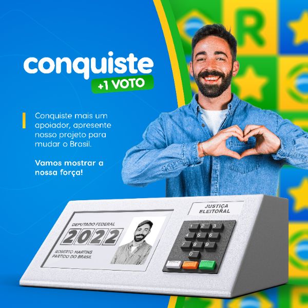 TEMPLATE CAMPANHA POLÍTICA BRASIL POST INSTAGRAM