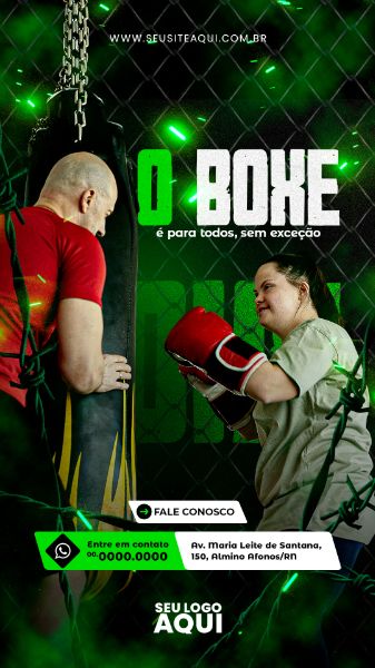 STORY - AULAS DE BOXE | ESPORTE | LUTA | PSD EDITÁVEL
