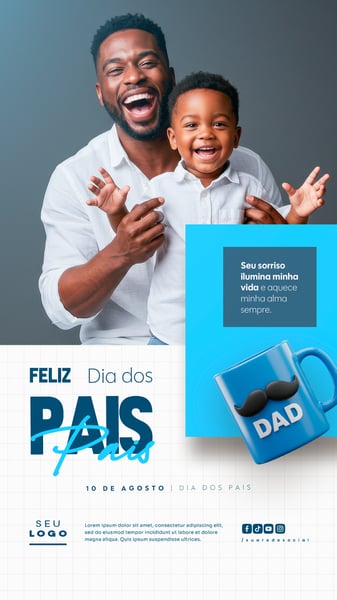 DIA DOS PAIS AGOSTO SOCIAL MEDIA POST EDITÁVEL STORY 6