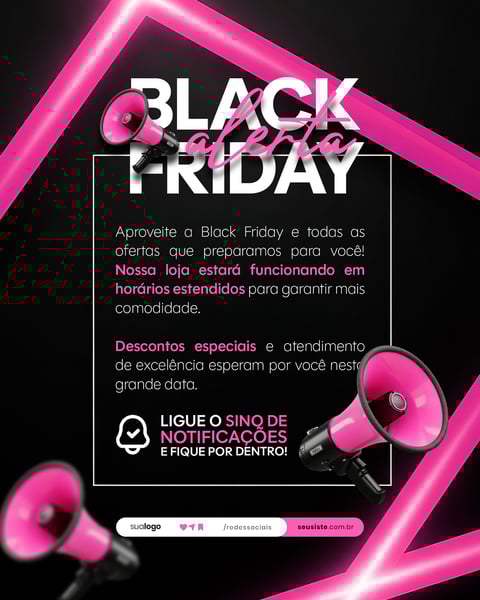 BLACK FRIDAY AVISO COMUNICADO ANÚNCIO SOCIAL MEDIA PSD EDITÁVEL 17
