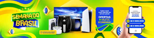 SEMANA DO BRASIL SELO 3D INDEPENDÊNCIA DO BRASIL 07 DE SETEMBRO COM OFERTAS POST CARROSSEL PSD EDITÁVEL