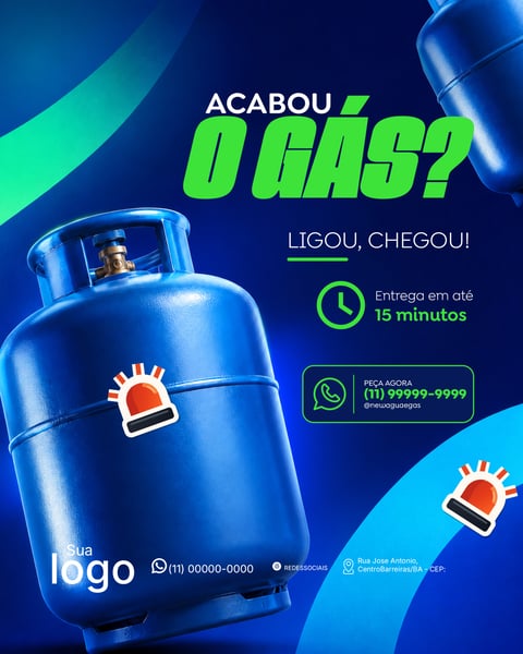 DISTRIBUIDORA DE GÁS E ÁGUA SOCIAL MEDIA PSD EDITÁVEL 10