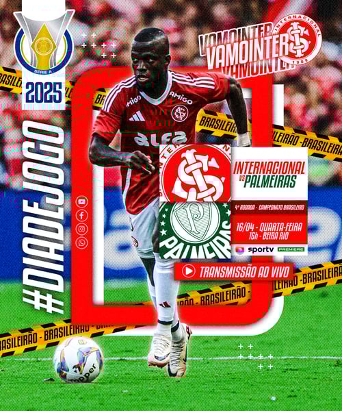 FLYER ESPORTIVO FUTEBOL CAMPEONATO BRASILEIRO DIA DE JOGO INTERNACIONAL