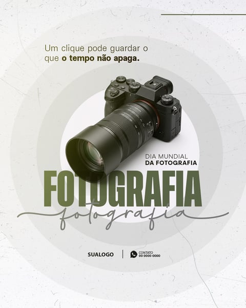 DIA MUNDIAL DA FOTOGRAFIA SOCIAL MEDIA PSD EDITÁVEL