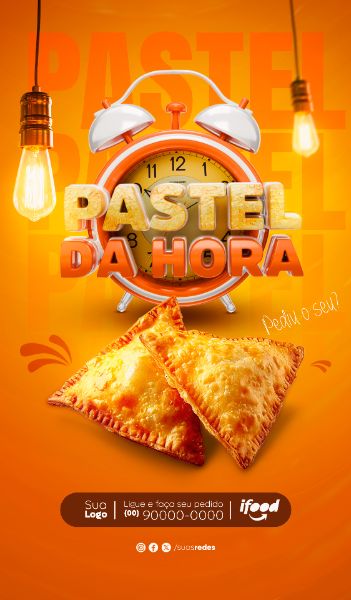 TA NA HORA DE PEDIR SEU PASTEL PASTELARIA PASTEL SOCIAL MEDIA POST STORY