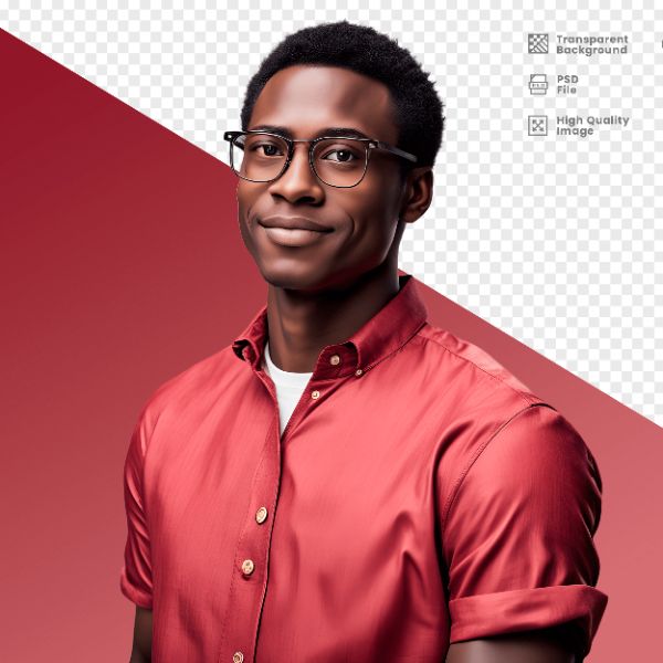 HOMEM COM CAMISA VERMELHA