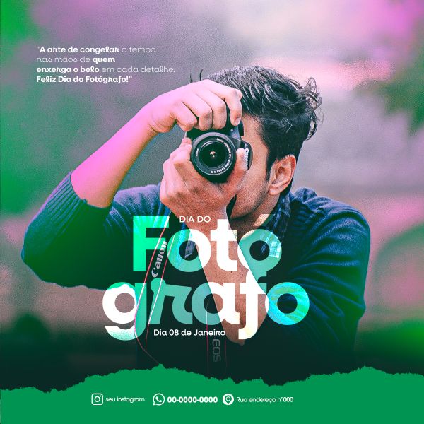 DIA DO FOTOGRAFO SOCIAL MEDIA