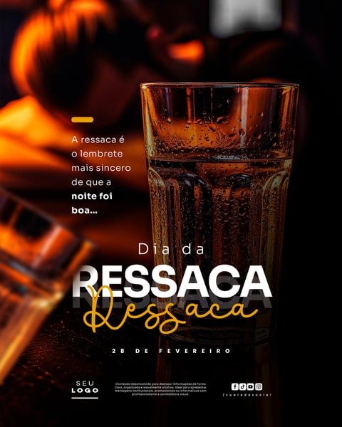 DIA DA RESSACA 28 DE FEVEREIRO SOCIAL MEDIA PSD EDITÁVEL 5
