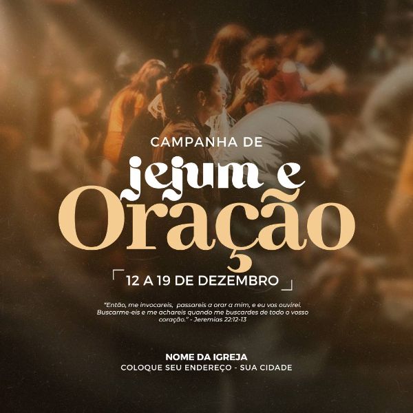 ARTE GOSPEL - CAMPANHA DE ORAÇÃO - CANVA