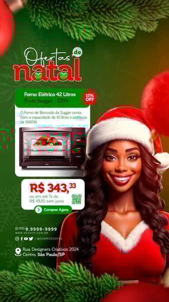 BUG SOCIAL MEDIA NATAL STORY OFERTAS DE NATAL FORNO ELETRICO