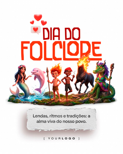 DIA DO FOLCLORE SOCIAL MEDIA PSD EDITÁVEL
