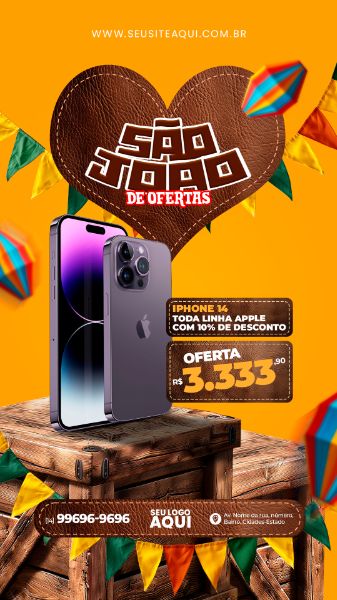 STORY - FESTA JUNINA, SÃO JOÃO - PSD EDITÁVEL