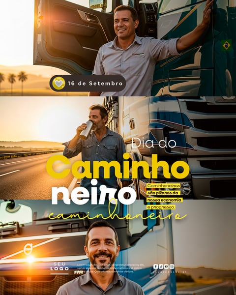 DIA DO CAMINHONEIRO 16 DE SETEMBRO SOCIAL MEDIA PSD EDITÁVEL 17