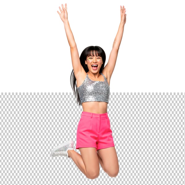 MULHER JAPONESA COM ROUPA DE CARNAVAL EM PNG