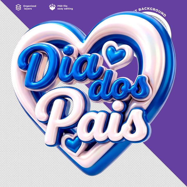 POST FEED DIA DOS PAIS MODERNO AZUL BRANCO ROSA PSD EDITÁVEL