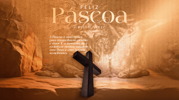 FELIZ PÁSCOA CRISTO VIVE BANNE
