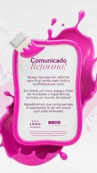 COMUNICADO AVISO STORY SOCIAL MEDIA PSD EDITÁVEL 12