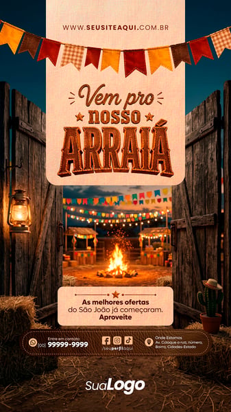 STORY FESTA JUNINA SÃO JOÃO SOCIAL MEDIA TEMPLATE PSD EDITÁVEL 01