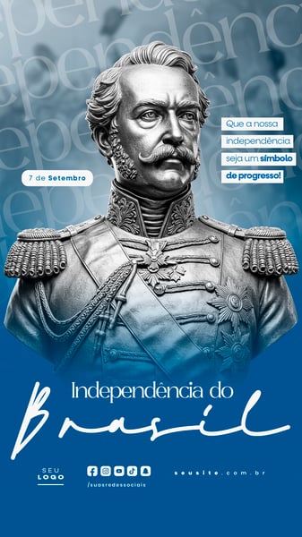 INDEPENDÊNCIA DO BRASIL 7 DE SETEMBRO STORY SOCIAL MEDIA EDITÁVEL
