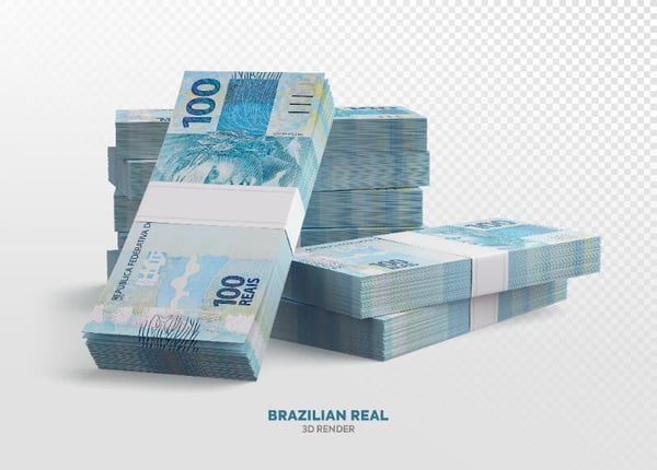 NOTAS DE 100 REAIS ELEMENTO 3D REALISTA