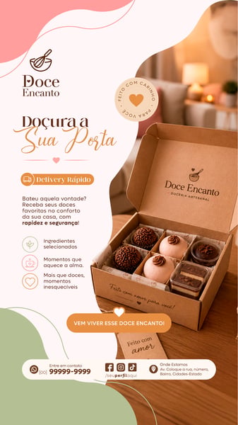 STORY DOCERIA CONFEITARIA SOCIAL MEDIA TEMPLATE PSD EDITÁVEL 08