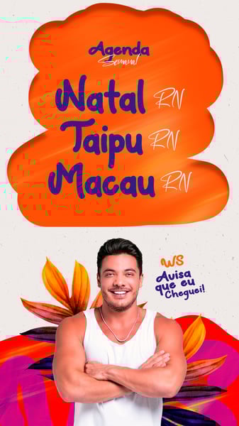 FLYER AGENDA SEMANAL WS VERÃO 2026 STORY PSD EDITÁVEL 9