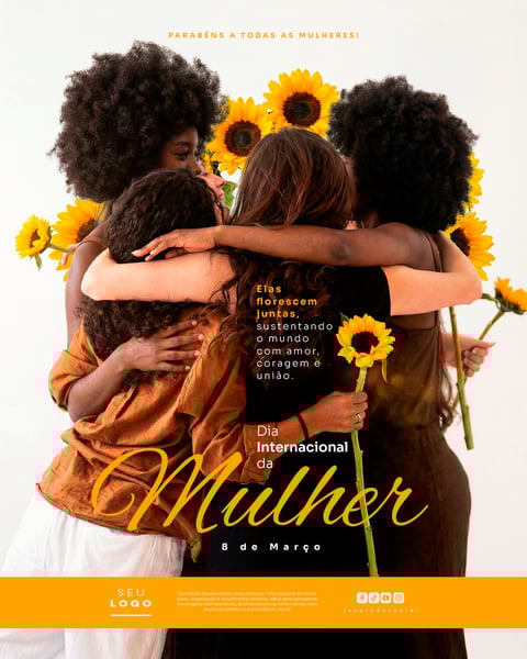 DIA INTERNACIONAL DA MULHER 08 DE MARÇO SOCIAL MEDIA PSD EDITÁVEL 3