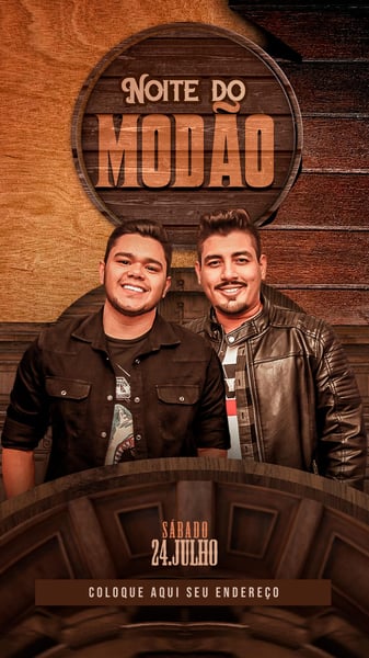 FLYER EVENTO NOITE DO MODÃO STORIES