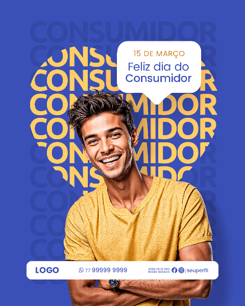 15 DE MARÇO - DIA DO CONSUMIDOR SOCIAL MEDIA AZUL