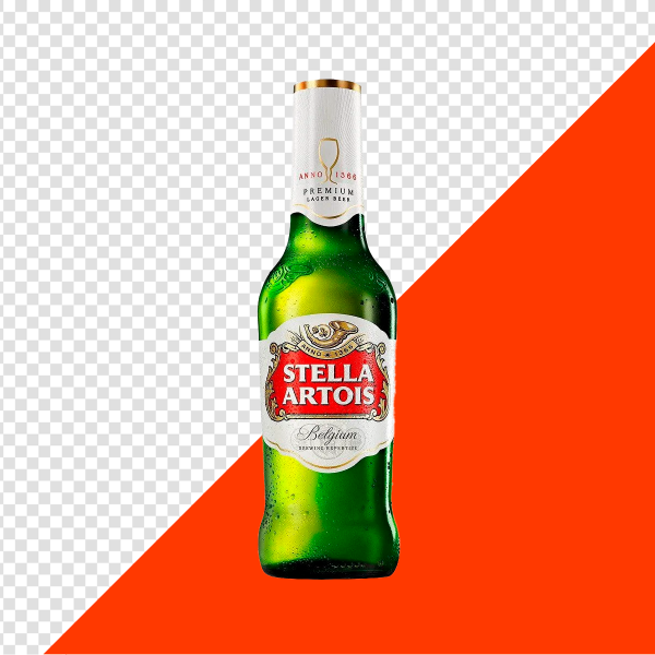 GARRAFA LONG NECK CERVEJA STELLA ARTOIS PNG TRANSPARENTE SEM FUNDO