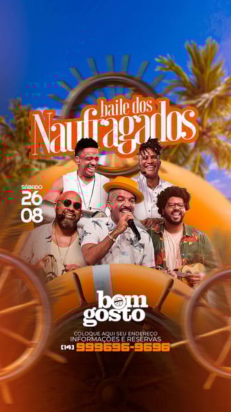 FLYER STORY - BAILE DOS NAUFRADOS - BOM GOSTO - PAGODE
