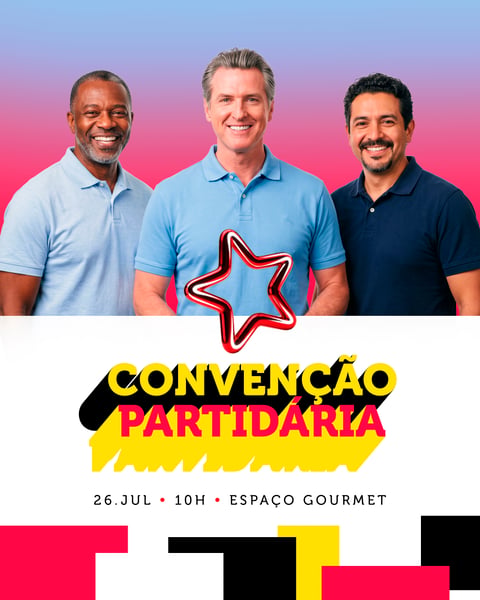 FLYER CONVENÇÃO PARTIDÁRIA MODERNO PSD EDITÁVEL