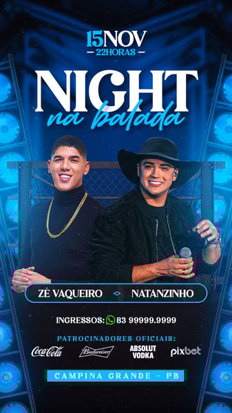 FLYER PARA EVENTO PSD EDITÁVEL NIGHT NA BALADA STORIES