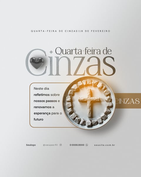 QUARTA FEIRA CINZAS FLYER PSD 2