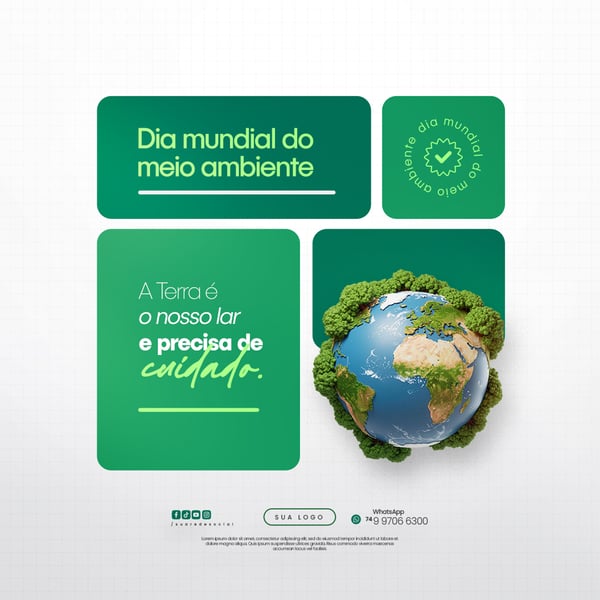 05 DE JUNHO - DIA MUNDIAL DO MEIO AMBIENTE SOCIAL MEDIA PSD EDITÁVEL