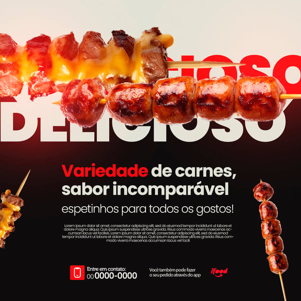 ESPETINHO - VARIEDADE DE CARNES